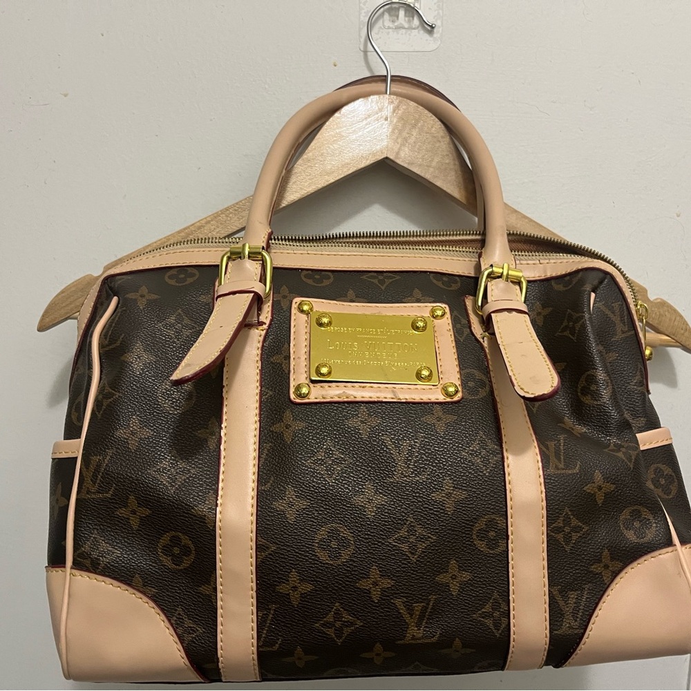 Louis Vuitton Dark Brown and Tan Satchel